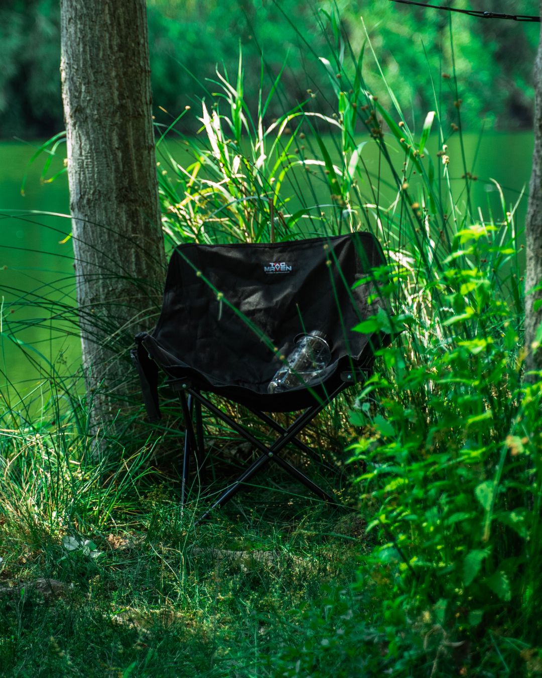 Pentagon TacMaven Camping Stuhl | Outdoor Camp Chair Mit Seitentasche & Verstellbarer Lehne